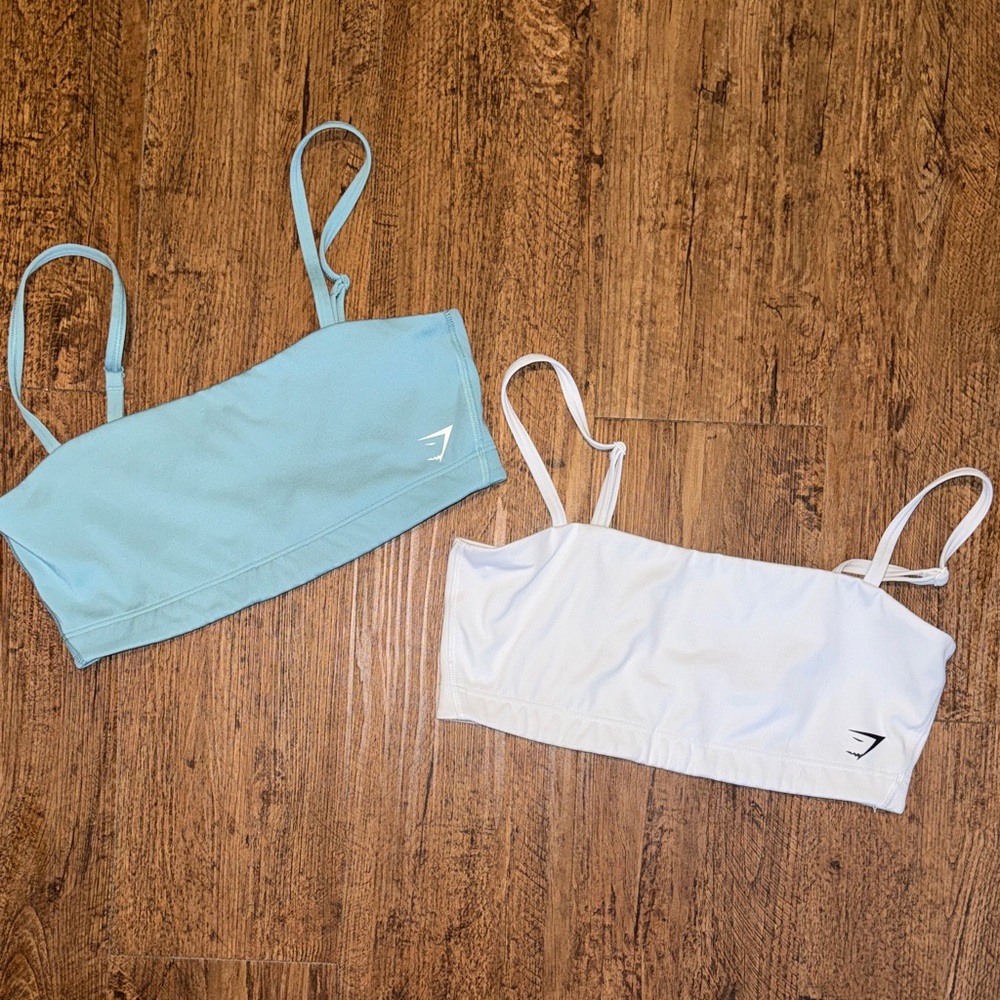 Blue and White Sports Bras